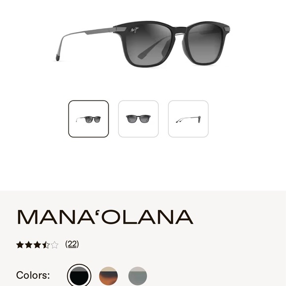 Maui Jim Mana Olana Black Sunglasses